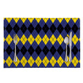 Black Yellow And Blue Argyle Print Placemat