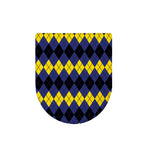 Black Yellow And Blue Argyle Print Toilet Lid Cover