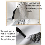 Black And White Palm Leaves Print Blackout Grommet Curtains