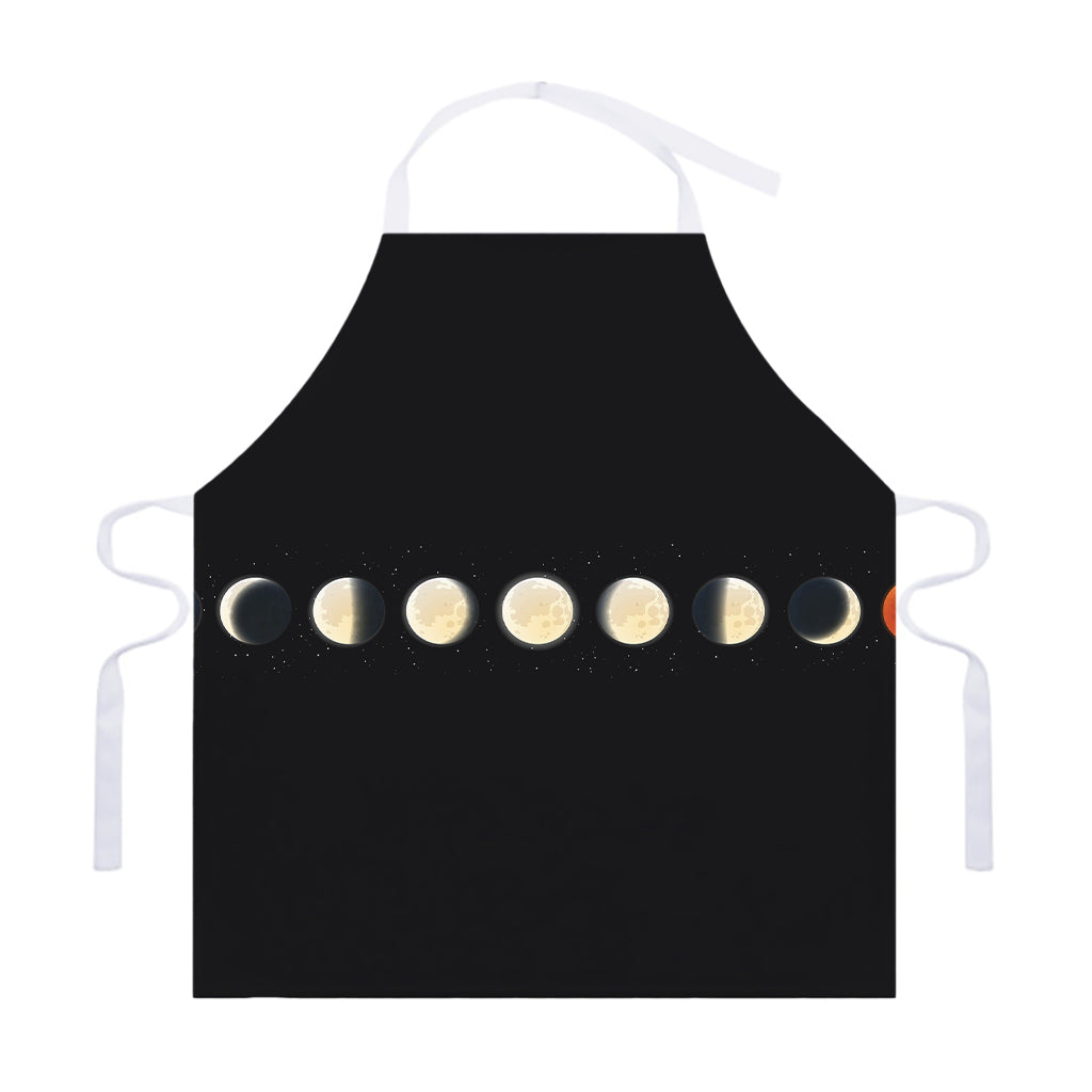 Blood Moon Lunar Phase Print Adjustable Apron