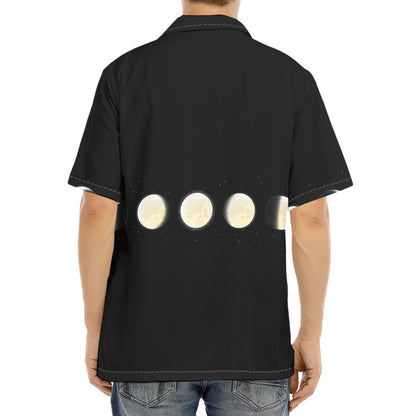 Blood Moon Lunar Phase Print Aloha Shirt