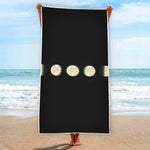 Blood Moon Lunar Phase Print Beach Towel