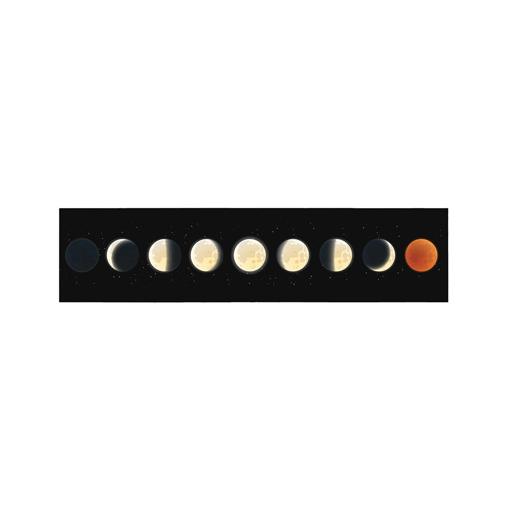 Blood Moon Lunar Phase Print Bed Runner