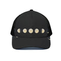 Blood Moon Lunar Phase Print Black Mesh Trucker Hat
