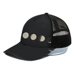 Blood Moon Lunar Phase Print Black Mesh Trucker Cap