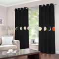Blood Moon Lunar Phase Print Dimout Grommet Curtains