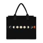 Blood Moon Lunar Phase Print Canvas Tote Bag