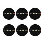 Blood Moon Lunar Phase Print Coaster Set
