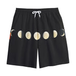 Blood Moon Lunar Phase Print Cotton Shorts