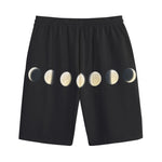 Blood Moon Lunar Phase Print Cotton Shorts