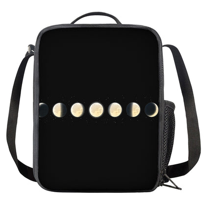 Blood Moon Lunar Phase Print Crossbody Lunch Bag