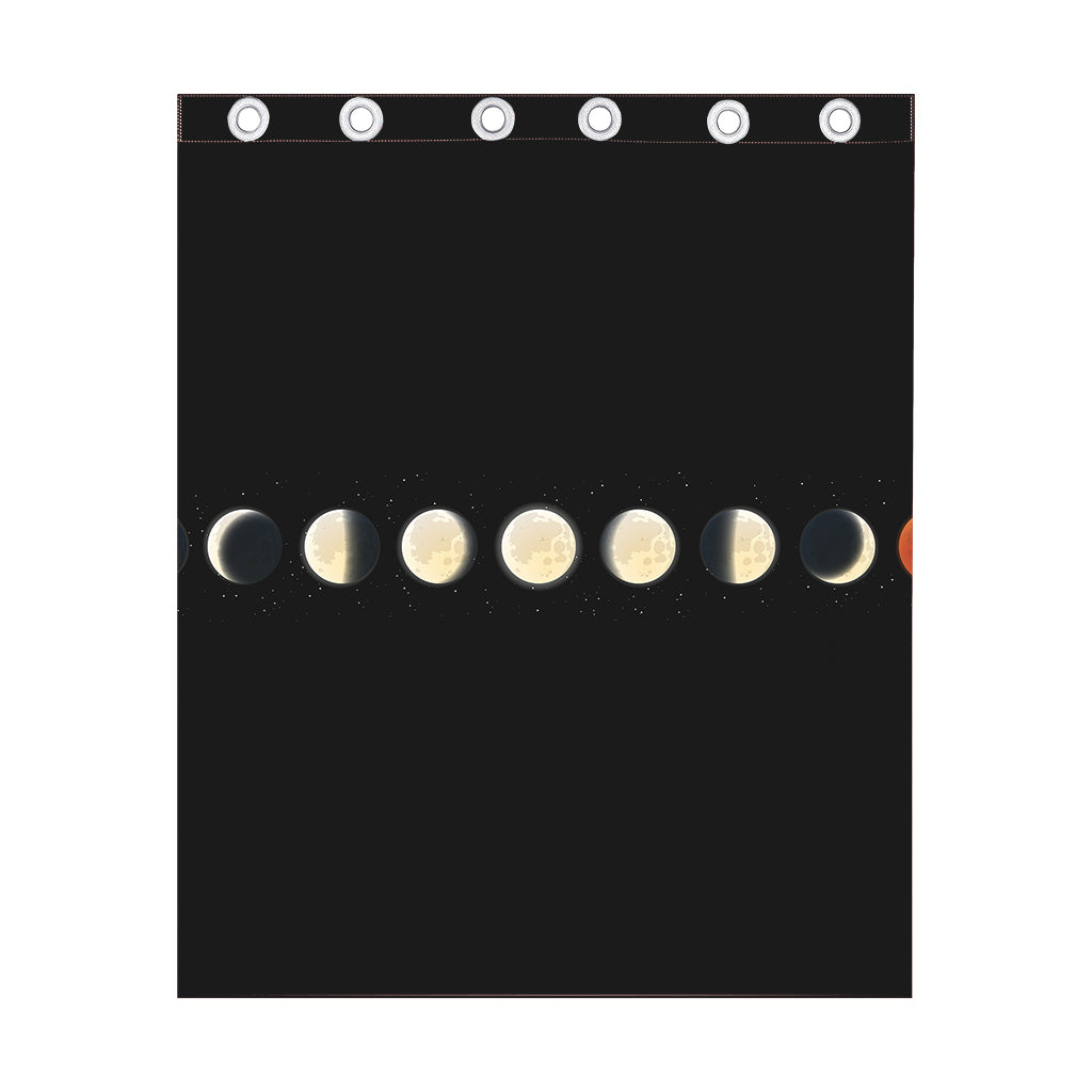 Blood Moon Lunar Phase Print Curtain