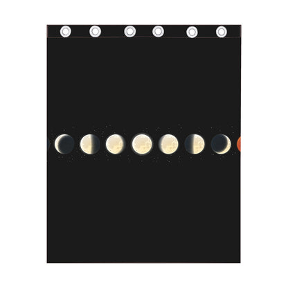 Blood Moon Lunar Phase Print Curtain