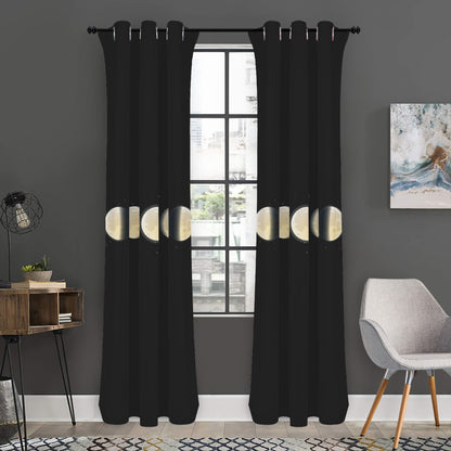 Blood Moon Lunar Phase Print Curtain