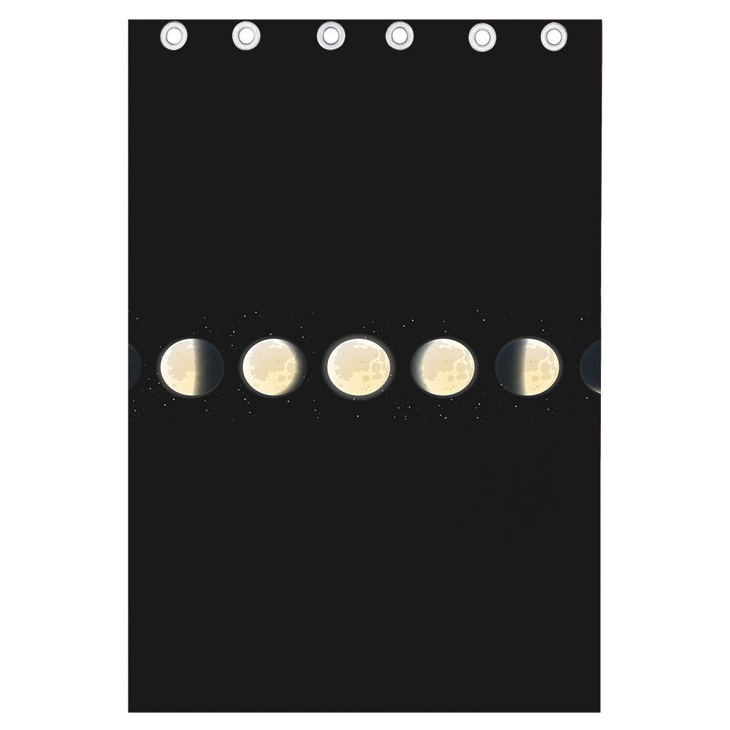 Blood Moon Lunar Phase Print Curtain