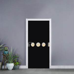 Blood Moon Lunar Phase Print Door Sticker