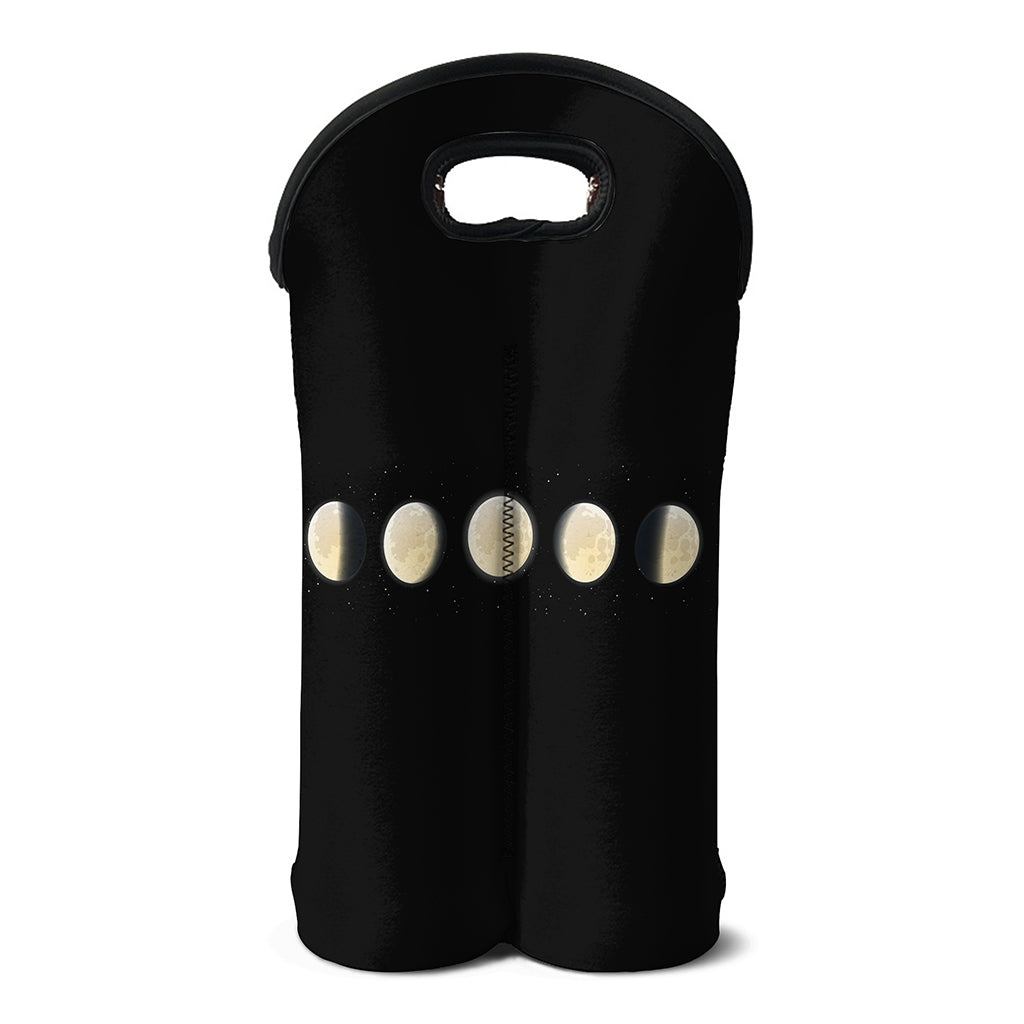 Blood Moon Lunar Phase Print Double Neoprene Wine Tote