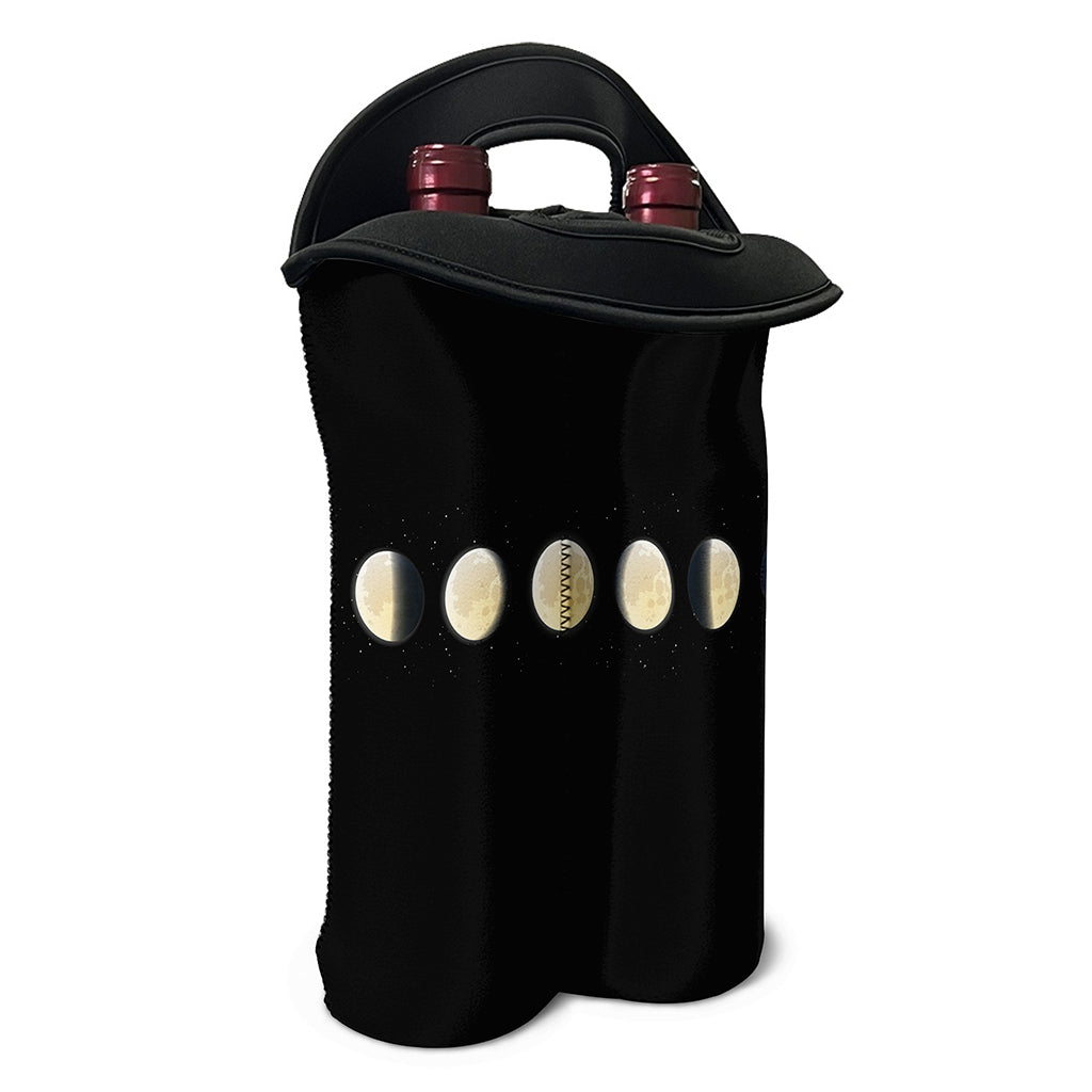 Blood Moon Lunar Phase Print Double Neoprene Wine Tote