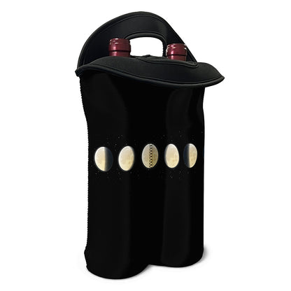 Blood Moon Lunar Phase Print Double Neoprene Wine Tote
