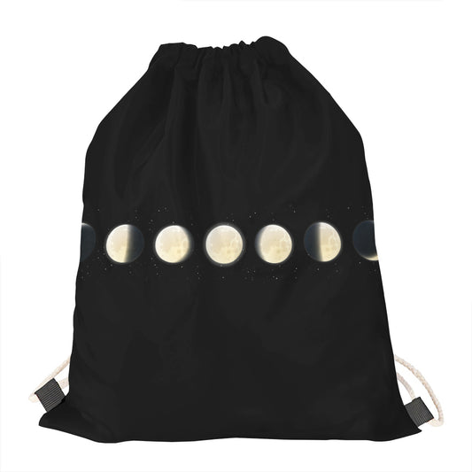 Blood Moon Lunar Phase Print Drawstring Bag