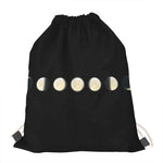 Blood Moon Lunar Phase Print Drawstring Bag