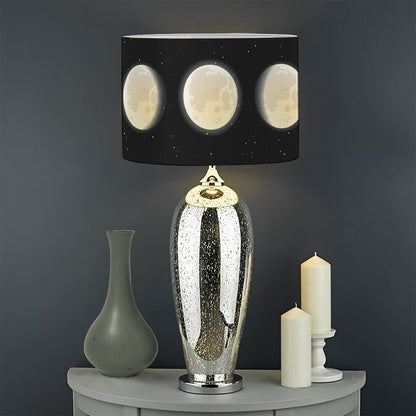 Blood Moon Lunar Phase Print Drum Lamp Shade