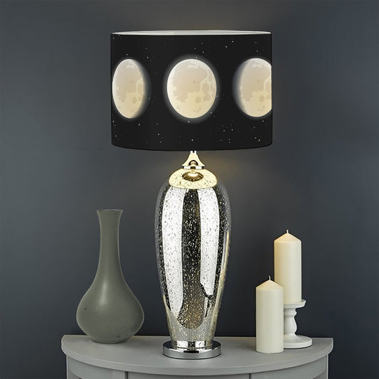 Blood Moon Lunar Phase Print Drum Lamp Shade