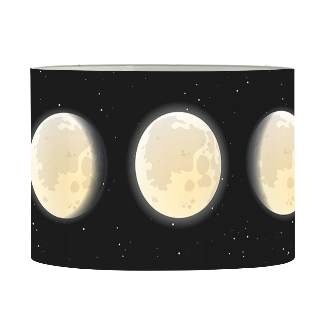 Blood Moon Lunar Phase Print Drum Lamp Shade