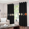 Blood Moon Lunar Phase Print Extra Wide Grommet Curtains