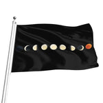 Blood Moon Lunar Phase Print Flag