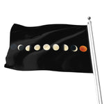 Blood Moon Lunar Phase Print Flag