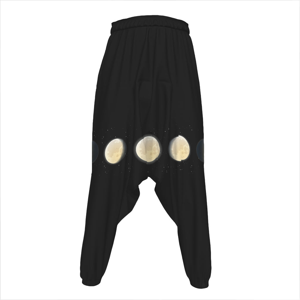 Blood Moon Lunar Phase Print Hammer Pants