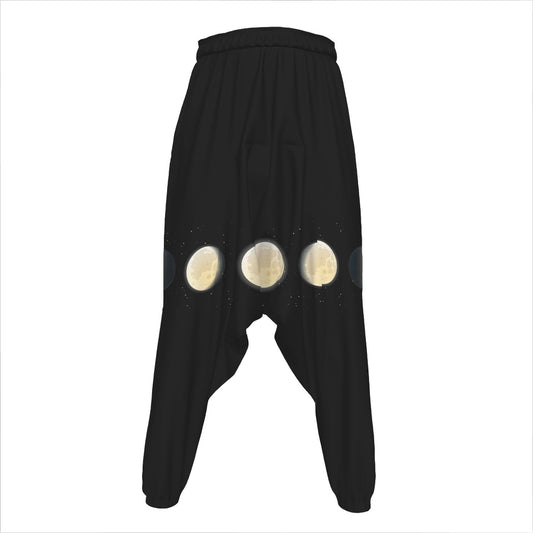 Blood Moon Lunar Phase Print Hammer Pants