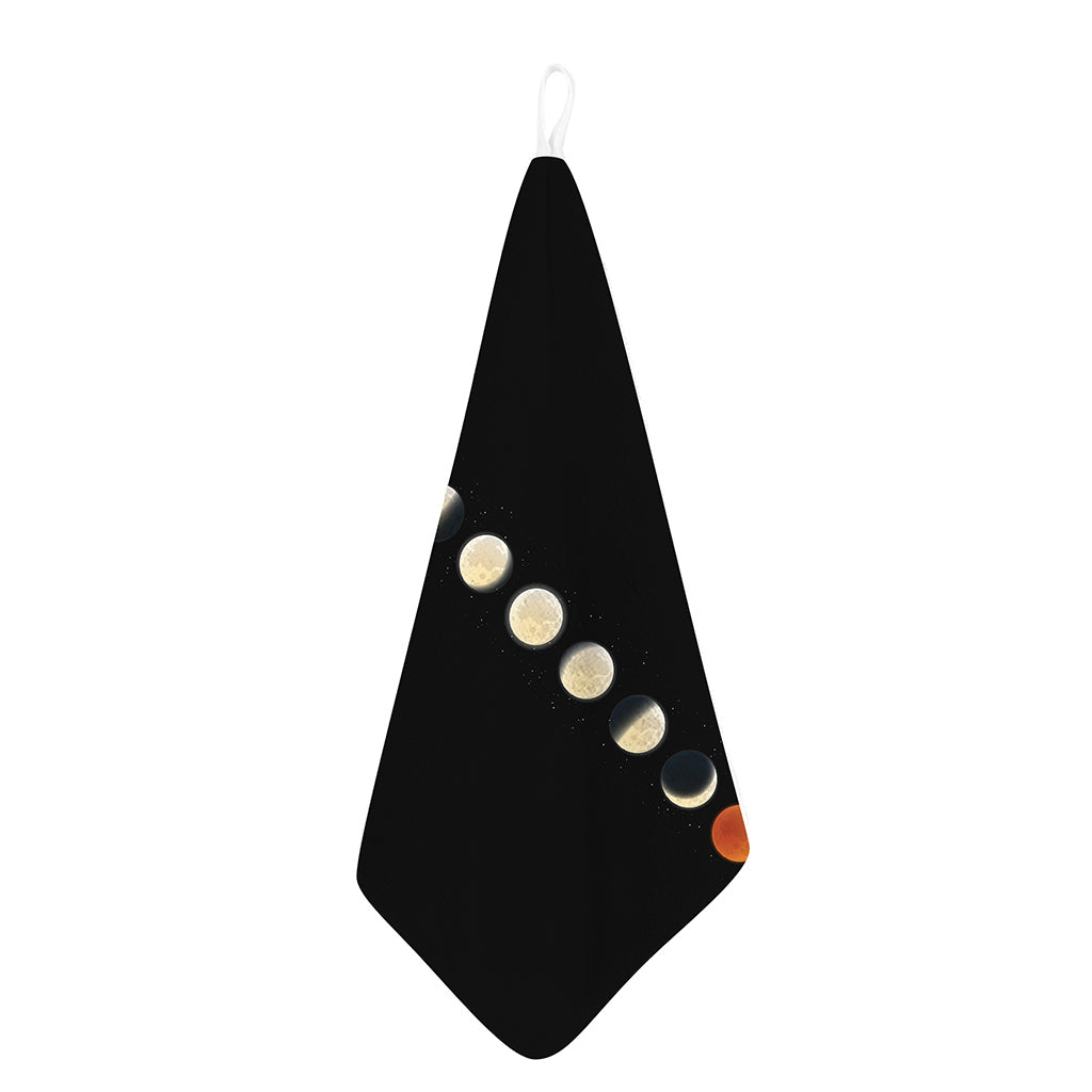 Blood Moon Lunar Phase Print Hand Towel