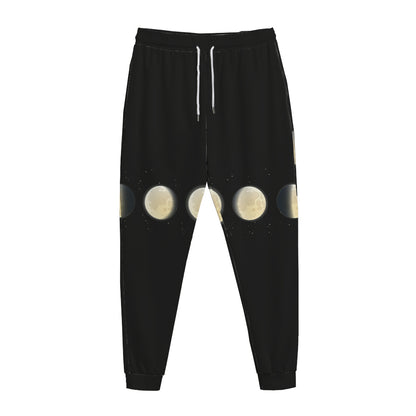 Blood Moon Lunar Phase Print Jogger Pants