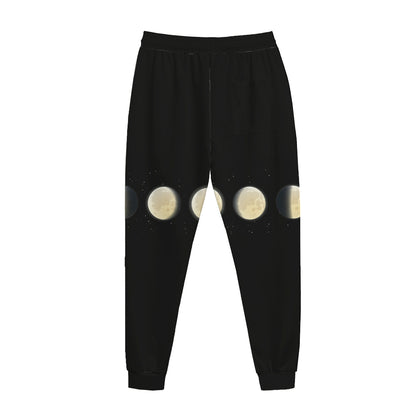 Blood Moon Lunar Phase Print Jogger Pants