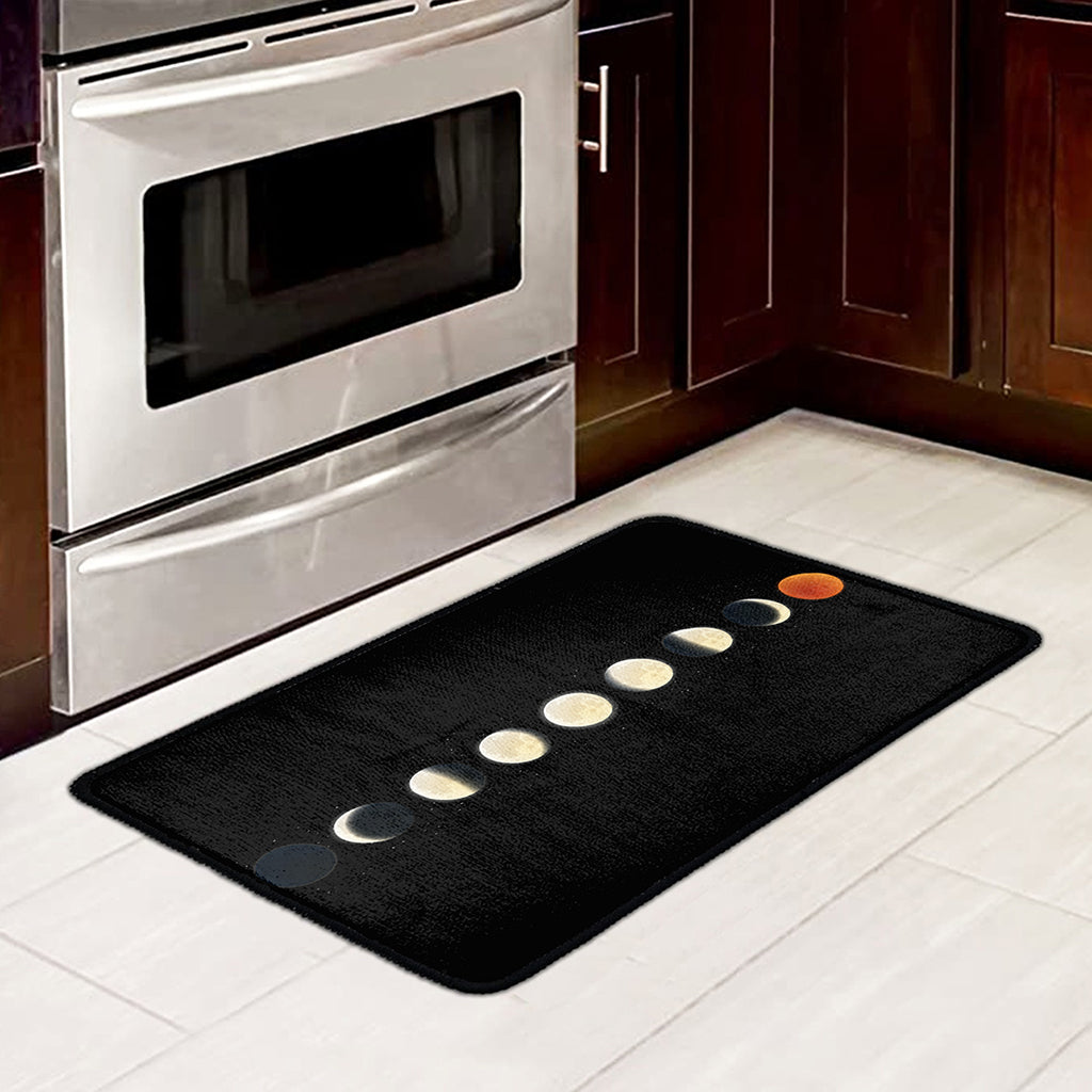 Blood Moon Lunar Phase Print Kitchen Mat