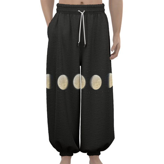 Blood Moon Lunar Phase Print Lantern Pants