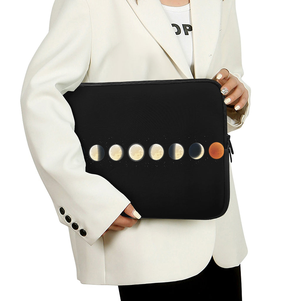 Blood Moon Lunar Phase Print Laptop Sleeve