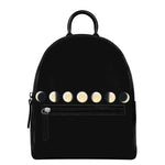 Blood Moon Lunar Phase Print Leather Backpack
