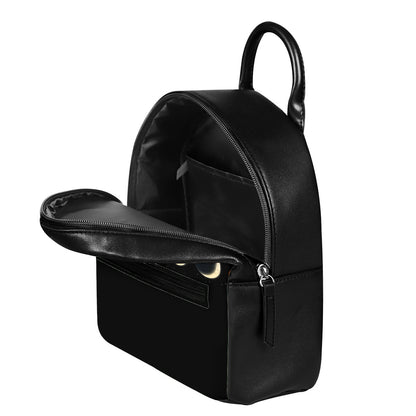Blood Moon Lunar Phase Print Leather Backpack