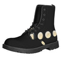 Blood Moon Lunar Phase Print Lace-Up Boots