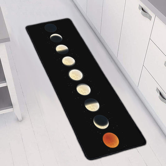 Blood Moon Lunar Phase Print Long Kitchen Mat