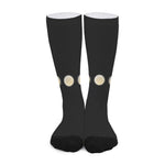 Blood Moon Lunar Phase Print Long Socks