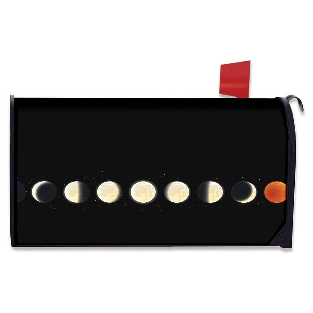 Blood Moon Lunar Phase Print Mailbox Cover