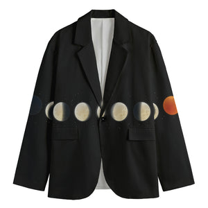 Blood Moon Lunar Phase Print Men's Blazer