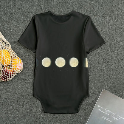 Blood Moon Lunar Phase Print Men's Bodysuit