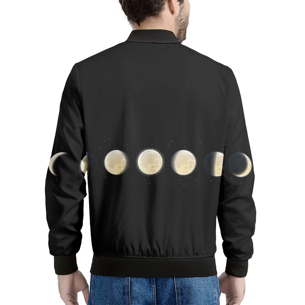 Blood Moon Lunar Phase Print Men's Bomber Jacket