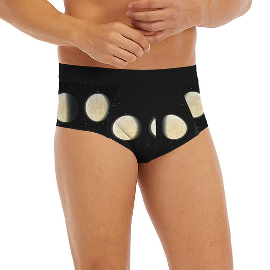 Blood Moon Lunar Phase Print Men's Briefs
