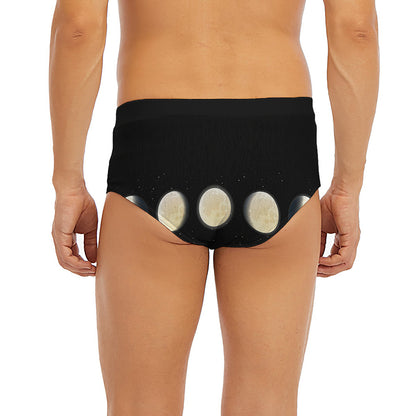 Blood Moon Lunar Phase Print Men's Briefs